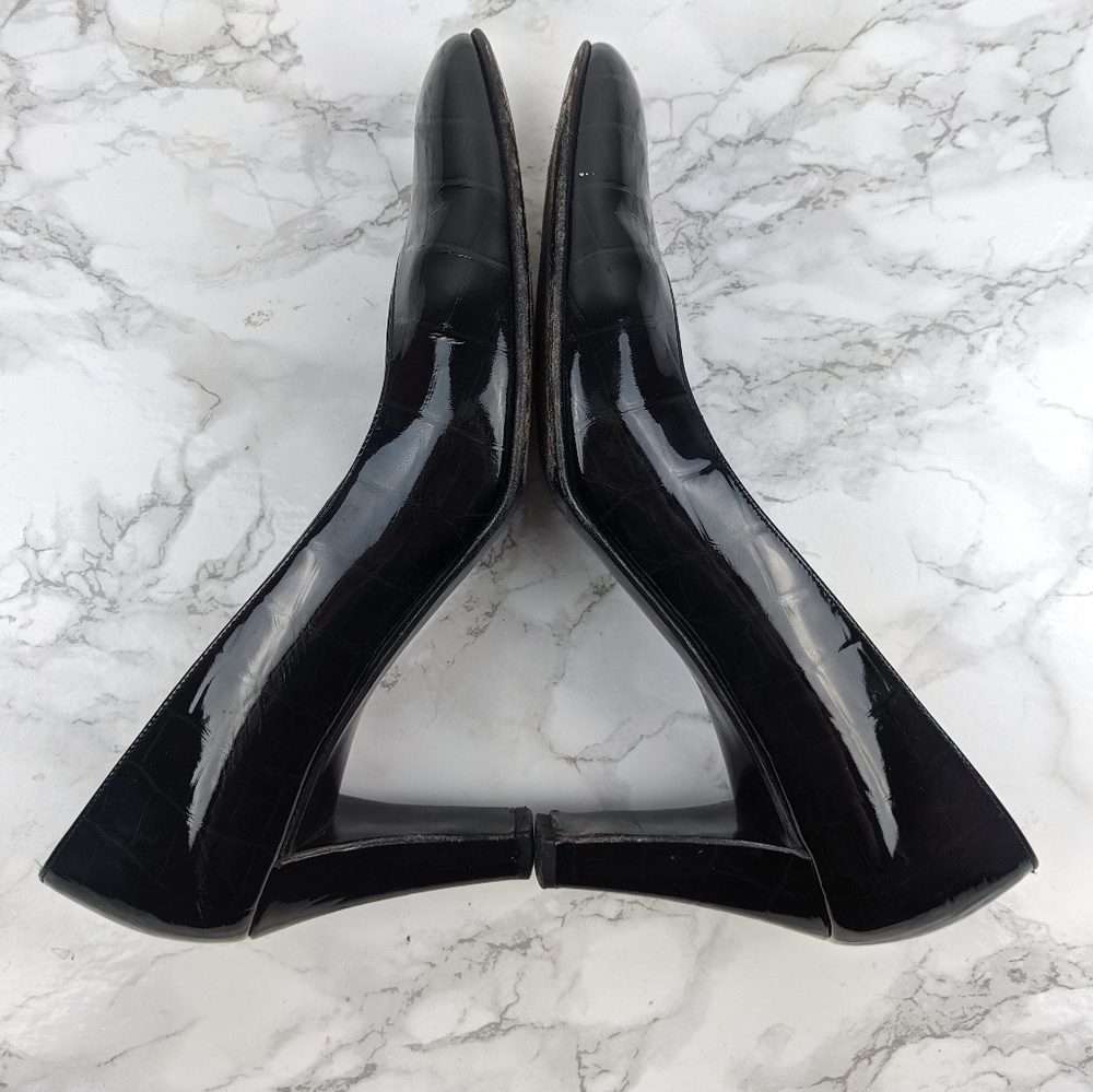 Salvatore Ferragamo Black Patent Leather Heels - Picture 6 of 8